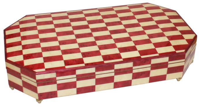Nr.113M02 Intarsien Rot/Weiss
